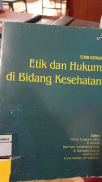 Image of Etik dan Hukum di Bidang Kesehatan