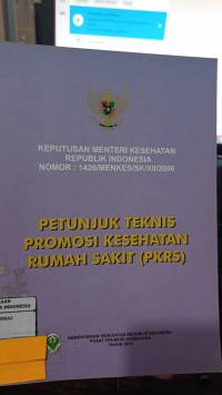 Image of Petunjuk Teknis Promosi Kesehatan Rumah Sakit (PKRS)